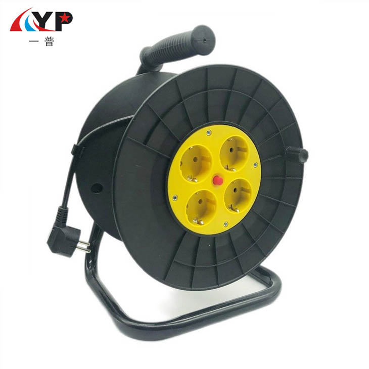 Jerman Tipe 4x16A Sockets 250V Plastik Industrial Cable Reel
